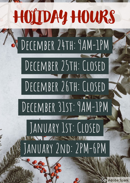 Back To Action Chiropractic Holiday Hours